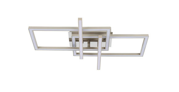LED-DECKENLEUCHTE 50/43/7,6 cm   - Sandfarben/Chromfarben, Basics, Kunststoff/Metall (50/43/7,6cm) - Novel