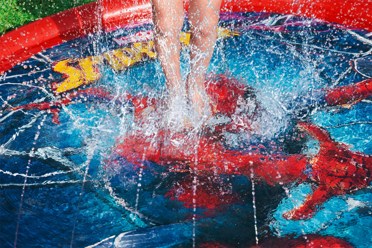 WASSERFONTÄNE SPIDER-MAN 98792  - Rot/Multicolor, KONVENTIONELL, Kunststoff (165cm) - Bestway