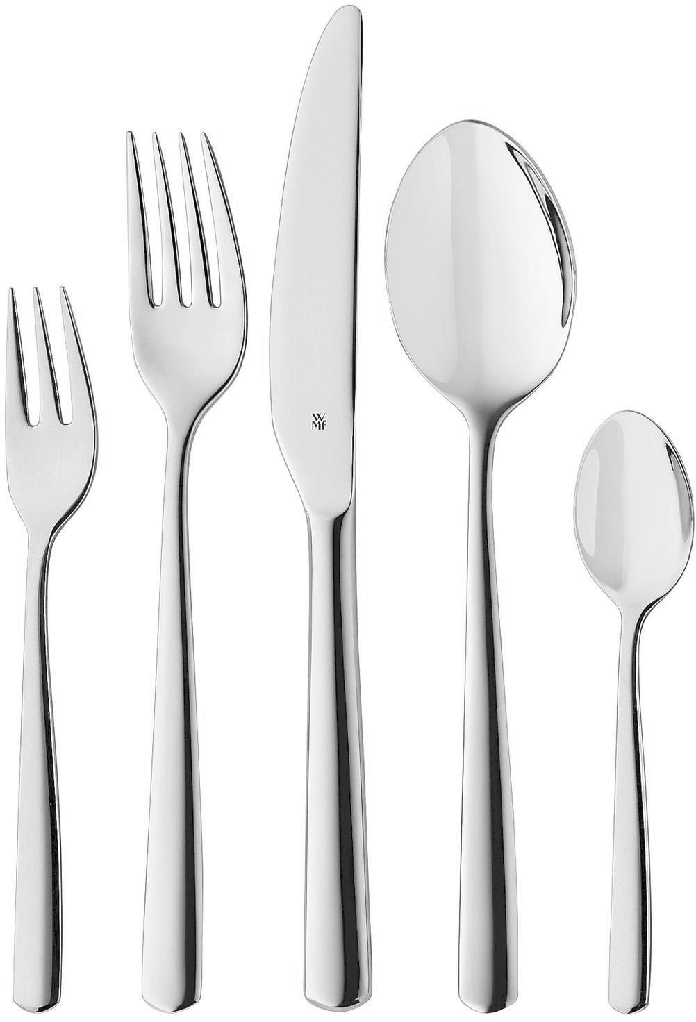 BESTECKSET Belgrad 60-teilig - Edelstahlfarben, Design, Metall (48,6/39/5cm) - WMF