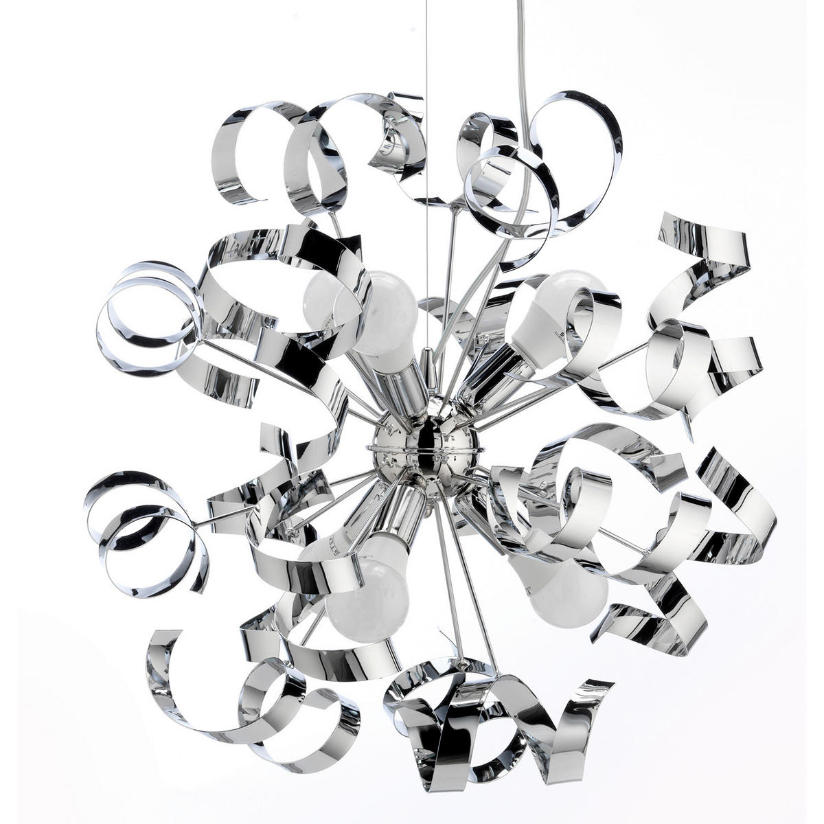 HÄNGELEUCHTE 50/150 cm   - Chromfarben, Design, Metall (50/150cm)