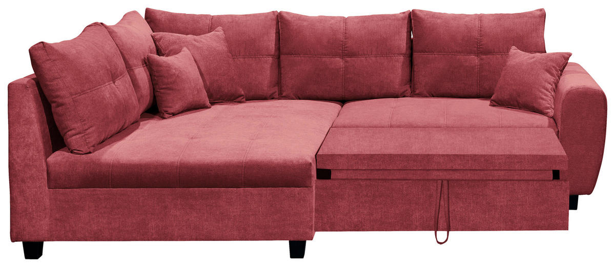 HÖRNSOFFA i mikrovelour bär  - bär/svart, Basics, trämaterial/textil (176/248cm) - MID.YOU