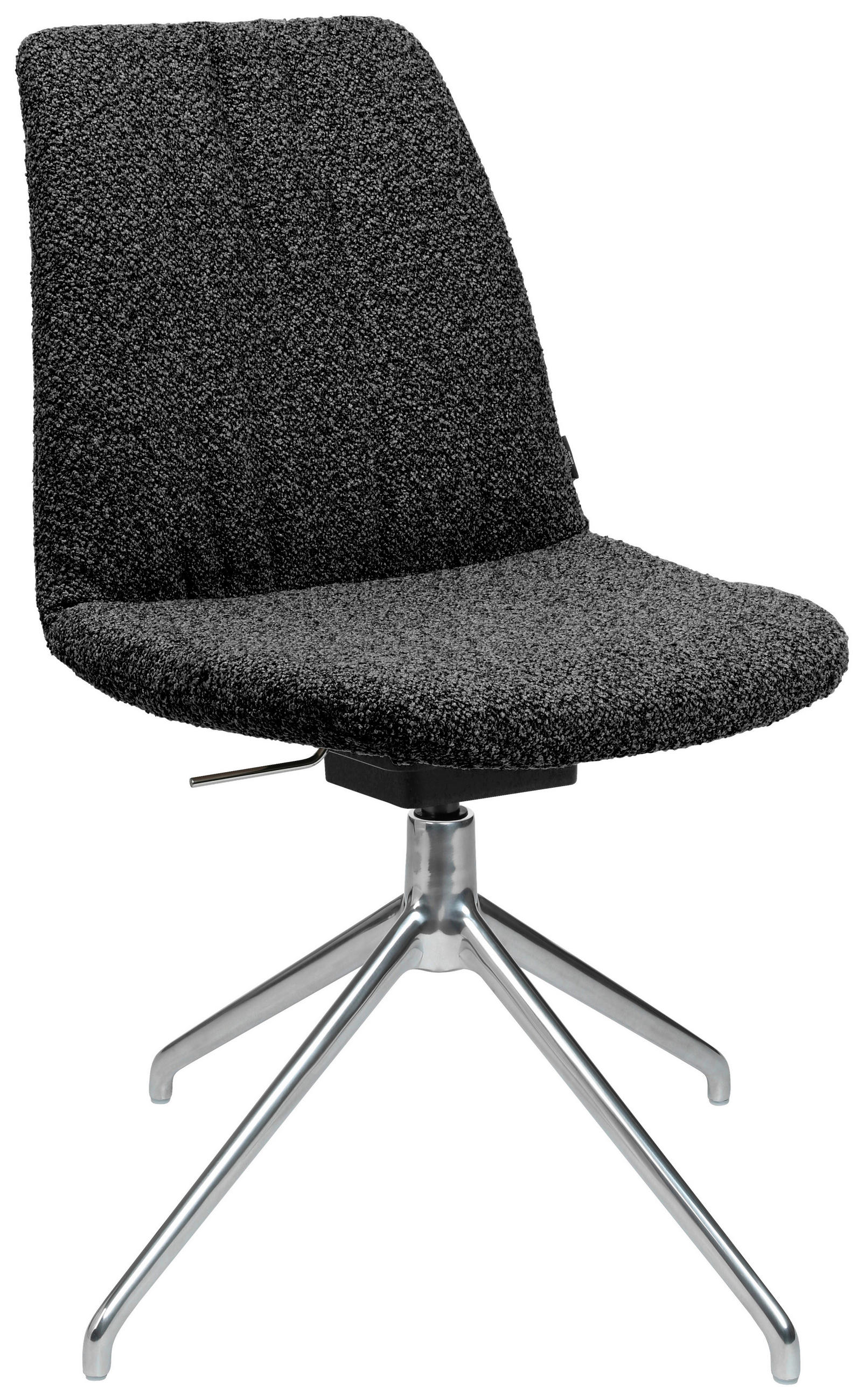 STUHL  in Aluminium Flachgewebe  - Anthrazit/Alufarben, Design, Textil/Metall (46/81,5-84,5/55cm) - Johann Jakob