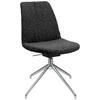 STUHL  in Aluminium Flachgewebe  - Anthrazit/Alufarben, Design, Textil/Metall (46/81,5-84,5/55cm) - Johann Jakob