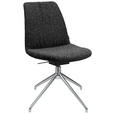 STUHL  in Aluminium Flachgewebe Metall, Textil  - Anthrazit/Alufarben, Design, Textil/Metall (46/81,5-84,5/55cm) - Johann Jakob
