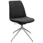 STUHL  in Aluminium Flachgewebe Metall, Textil  - Anthrazit/Alufarben, Design, Textil/Metall (46/81,5-84,5/55cm) - Johann Jakob