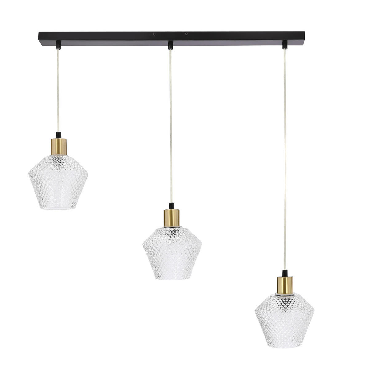 PENDELLEUCHTE 70/14/120 cm  - Transparent/Goldfarben, KONVENTIONELL, Metall (70/14/120cm)