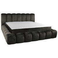 LIT REMBOURRÉ 180/200 cm  in Graphitfarben  - Birkefarben/Schwarz, Trend, Holz/Kunststoff (180/200cm) - Esposa