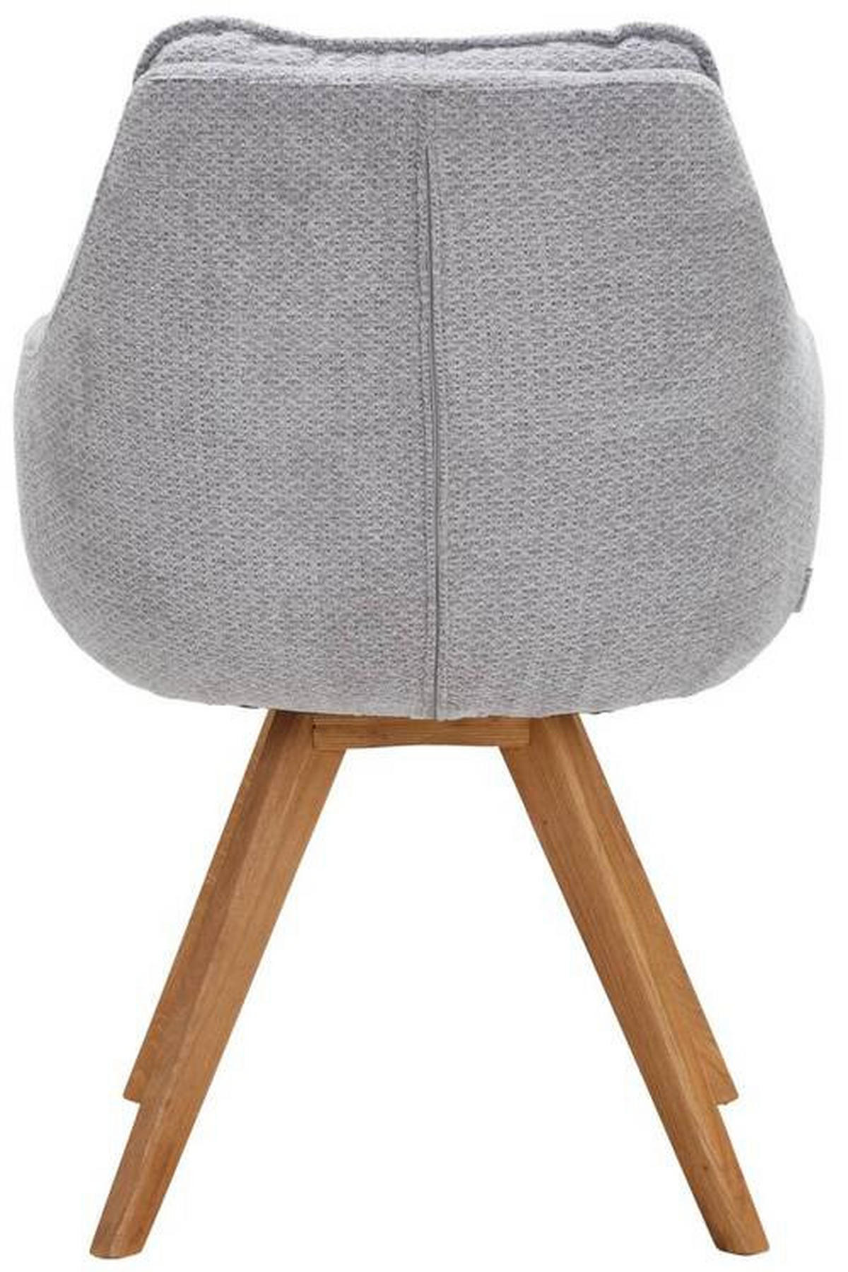 ARMLEHNSTUHL  in Chenille  - Eichefarben/Hellgrau, KONVENTIONELL, Holz/Textil (59/86/69,5cm) - Linea Natura