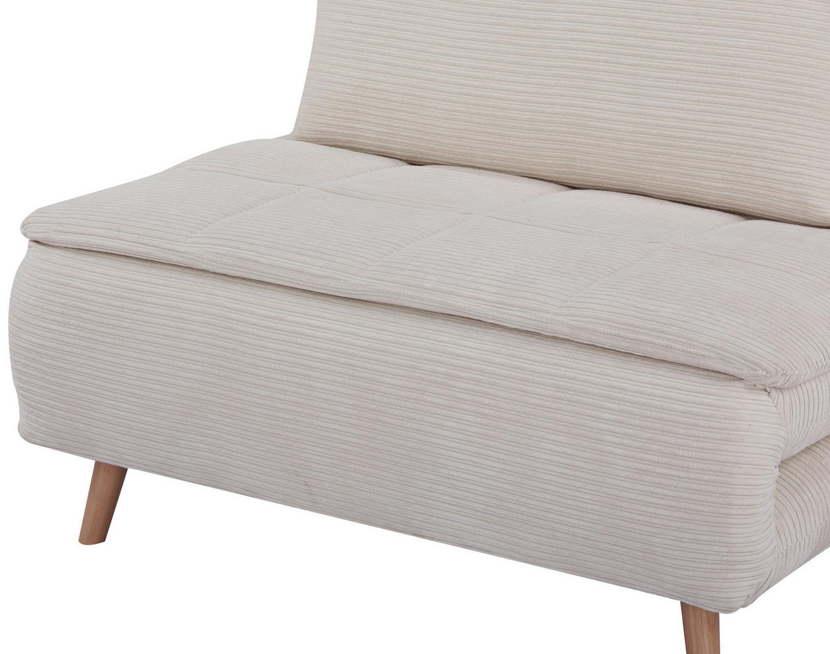 SCHLAFSOFA Cord Beige  - Beige/Naturfarben, Design, Holz/Textil (105/80/90cm) - Carryhome