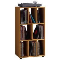 REGAL ZA GRAMOFONSKE PLOŠČE 60/115/36 cm barve bukve  - barve bukve, Basics, leseni material (60/115/36cm) - MID.YOU