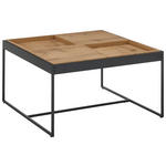 COUCHTISCH in Holz, Metall, Holzwerkstoff 83/83/45 cm  - Eichefarben/Schwarz, Design, Holz/Holzwerkstoff (83/83/45cm) - Novel