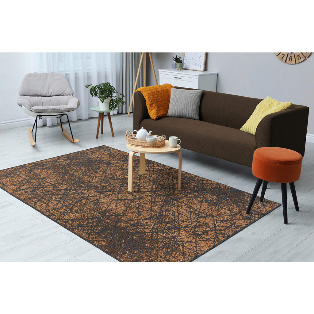 Thumbnail - Xxxl Flachwebeteppich, Gelb, Textil, rechteckig, 120x170 cm, für Fußbodenheizung geeignet, Teppiche & Böden, Teppiche, M...