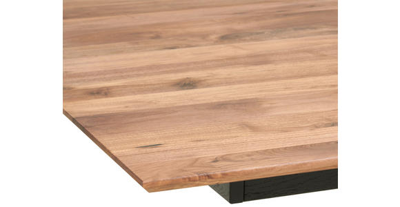 ESSTISCH in Holz, Metall 200-285/100/75 cm  - Nussbaumfarben/Schwarz, Natur, Holz/Metall (200-285/100/75cm) - Linea Natura