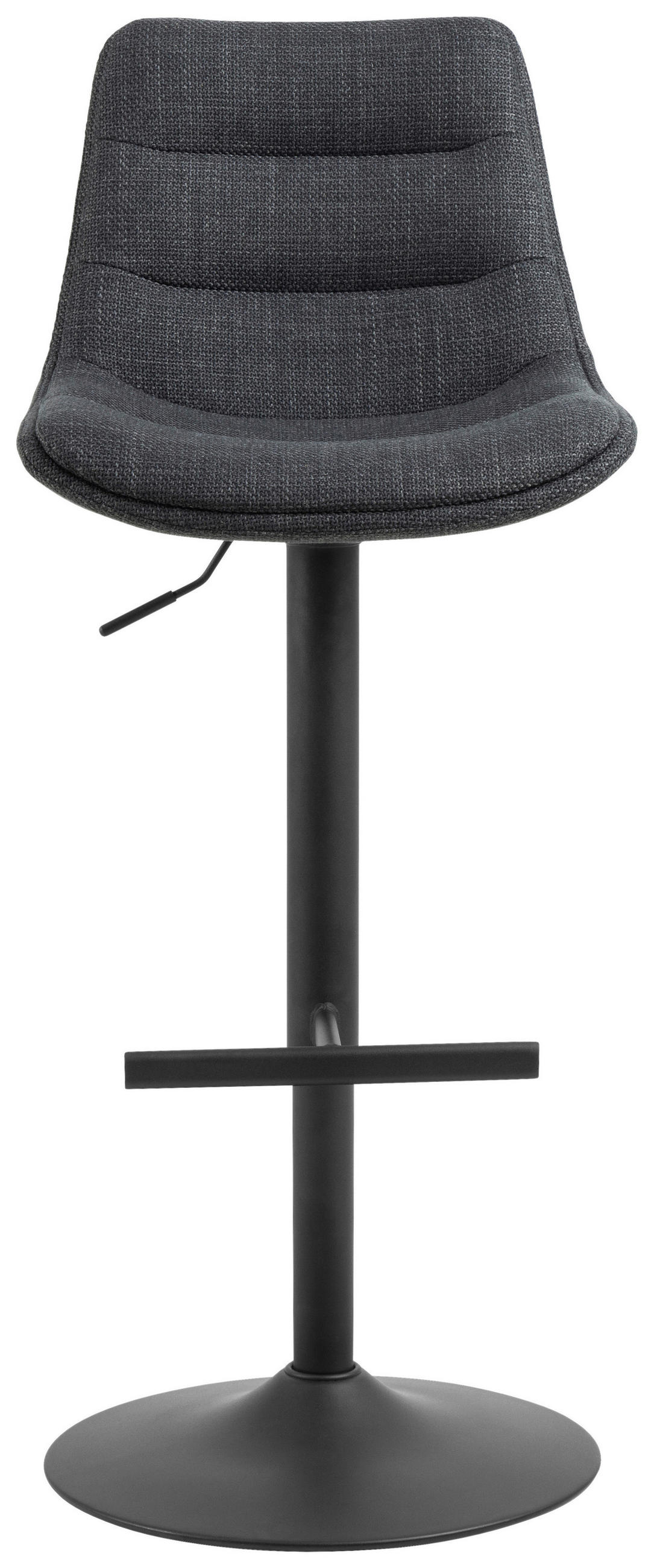BARHOCKER in Dunkelgrau  - Dunkelgrau/Schwarz, Design, Textil/Metall (47/95/52,5cm) - MID.YOU