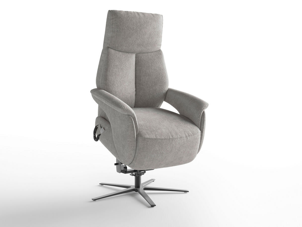 RELAXSESSEL Textil Grau  - Schwarz/Grau, Basics, Textil/Metall (75/110/85cm) - Sit & More