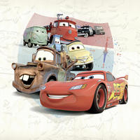 FOTOTAPETE CARS OPEN ROAD  - Naturfarben, Design, Textil (250/250cm) - Disney