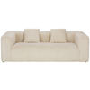 SOFA Cord Beige  - Beige/Schwarz, MODERN, Kunststoff/Textil (224/68/99cm) - MID.YOU