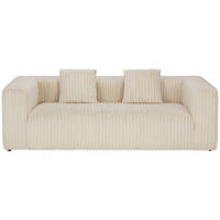 SOFA Cord Beige  - Beige/Schwarz, MODERN, Kunststoff/Textil (224/68/99cm) - MID.YOU