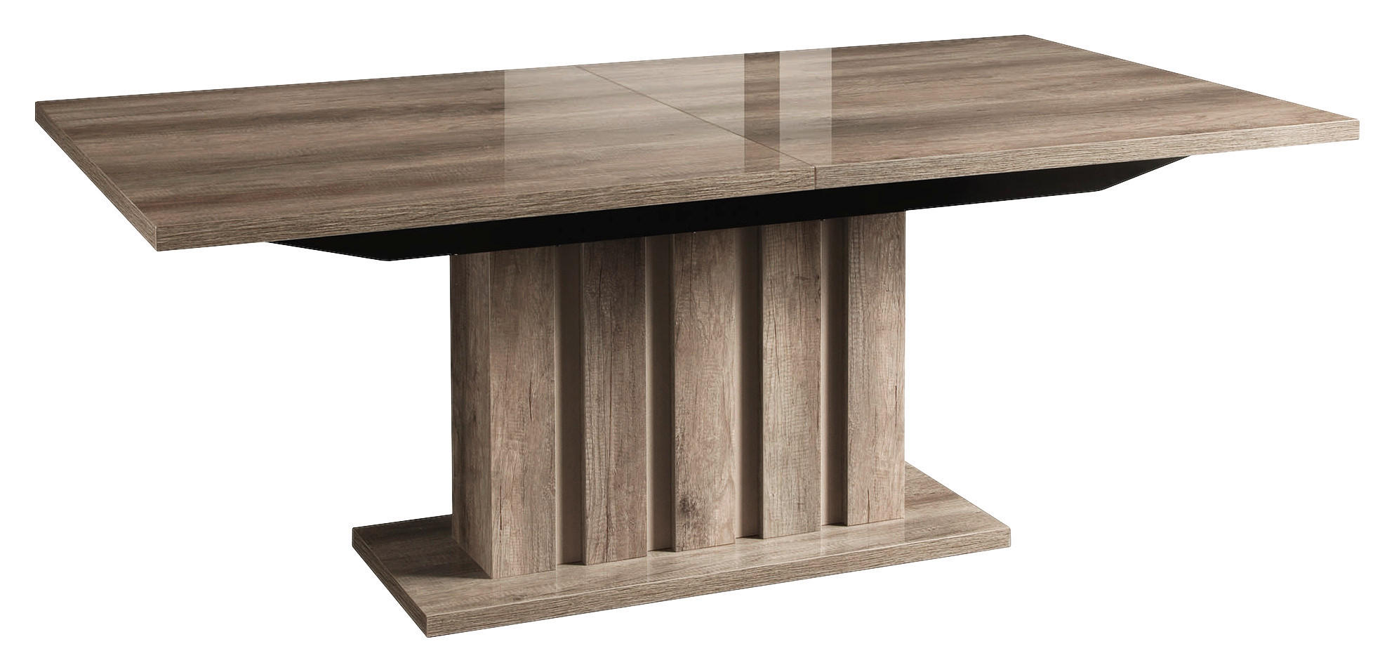 KIHÚZHATÓ ASZTAL - tölgyfa színű/világosbarna, Basics, faalapú anyag/fa (196-250/76/105cm) - Novel