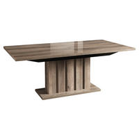 KIHÚZHATÓ ASZTAL - tölgyfa színű/világosbarna, Basics, faalapú anyag/fa (196-250/76/105cm) - Novel