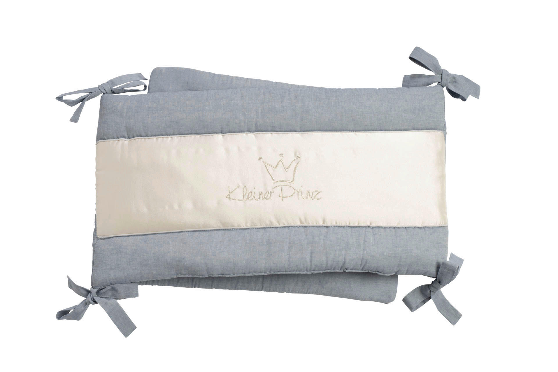 Bebe's Collection Nestchen Prinz \u0026 Prinzessin 2023 Blau 35x190 cm