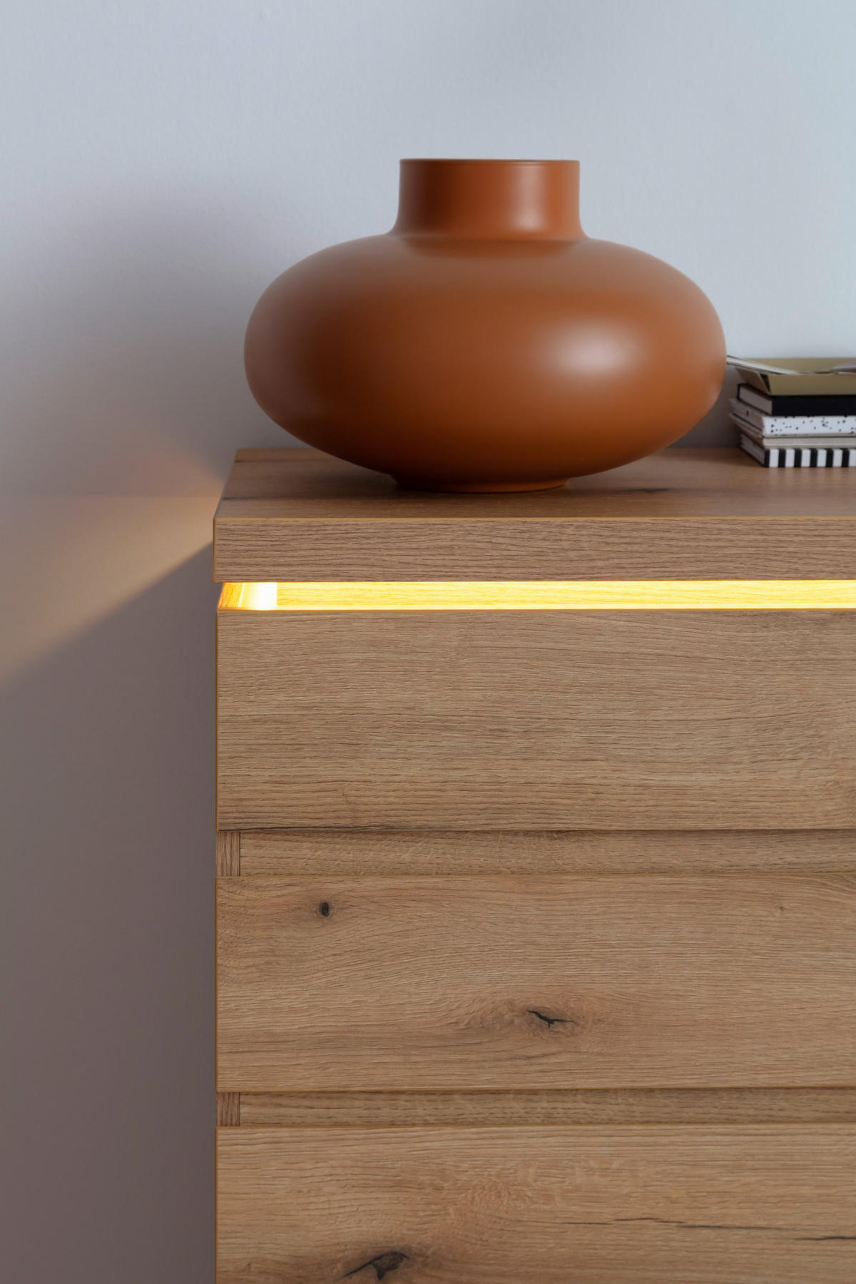 KOMMODE , 75/116/40 cm, 5 Schublade(n)  - Eichefarben, Design, Holzwerkstoff (75/116/40cm) - Livetastic