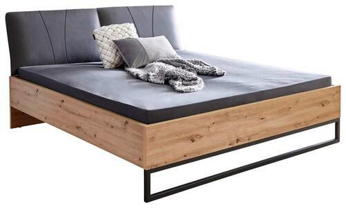 KREVET   180/200 cm   hrast Artisan  - tamno smeđa/hrast Artisan, Lifestyle, drvni materijal/metal (180/200cm) - Ti'me