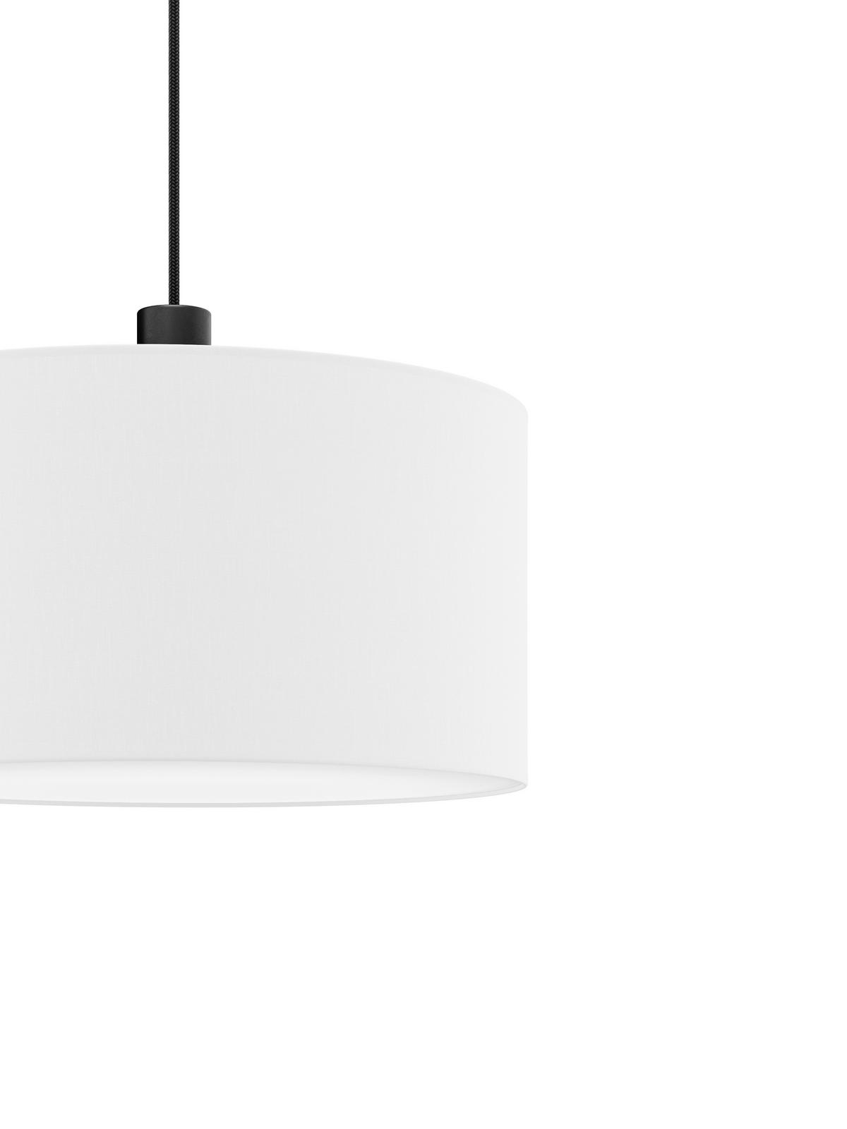 FÜGGŐLÁMPA 50/130 cm  - fehér, Basics, műanyag/textil (50/130cm)