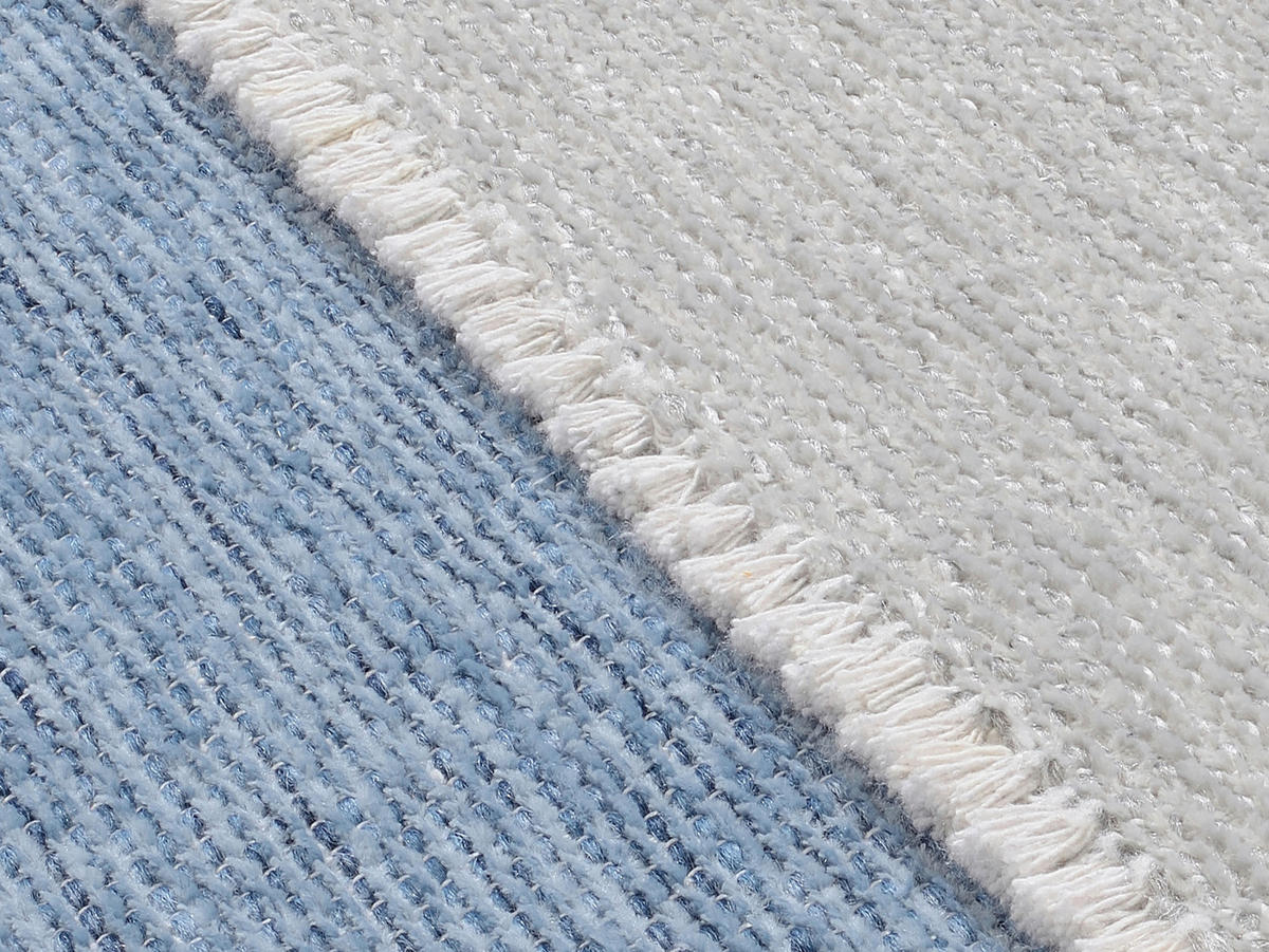 Chic: NOVEL Flachwebeteppich ( 65/130 cm Blau, Grau  - Blau/Grau, Design, Textil (65/130cm) - Novel