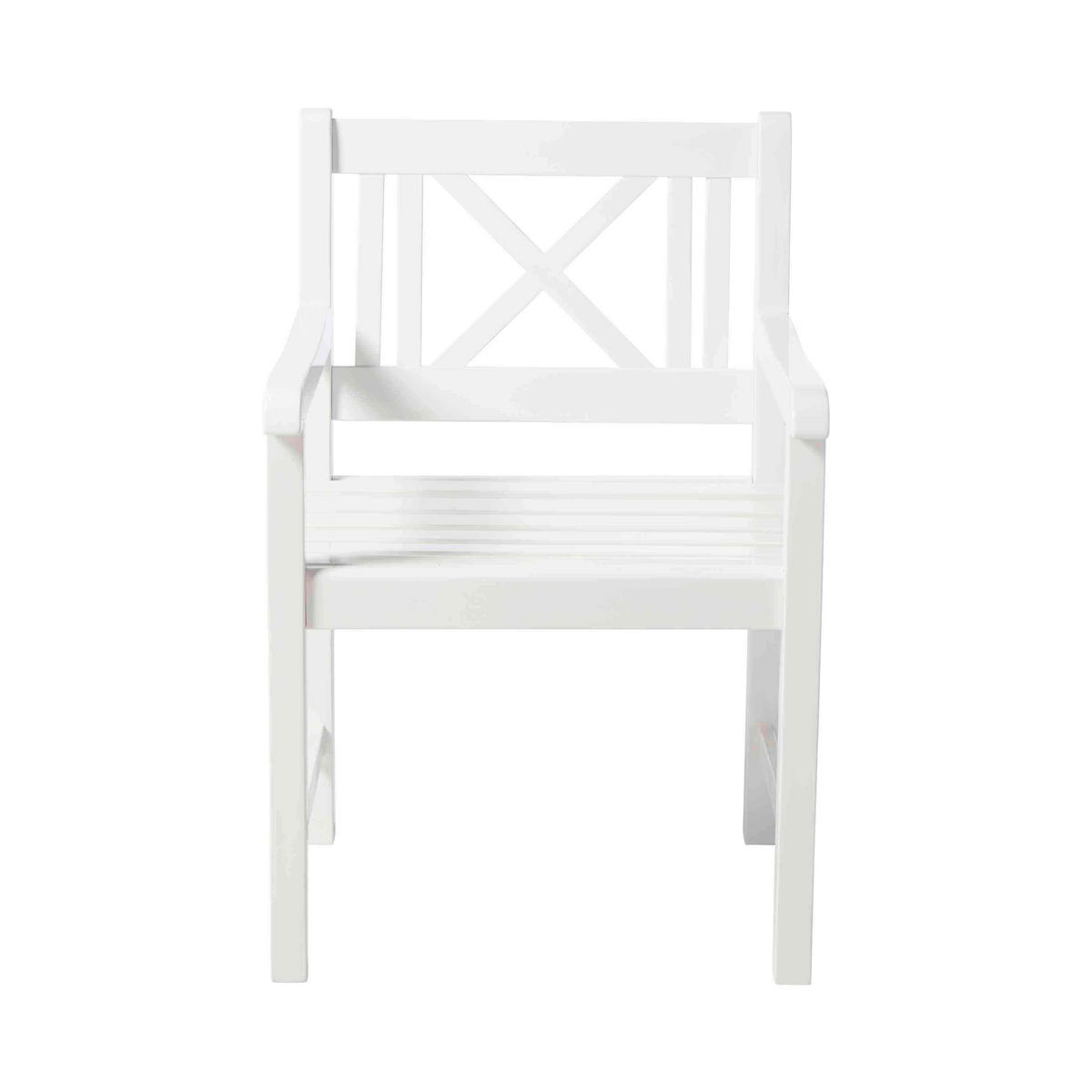 GARTENSESSEL Holz Weiss Hochglanz  - Weiss Hochglanz, Natur, Holz (59/89/59cm) - Gardenson