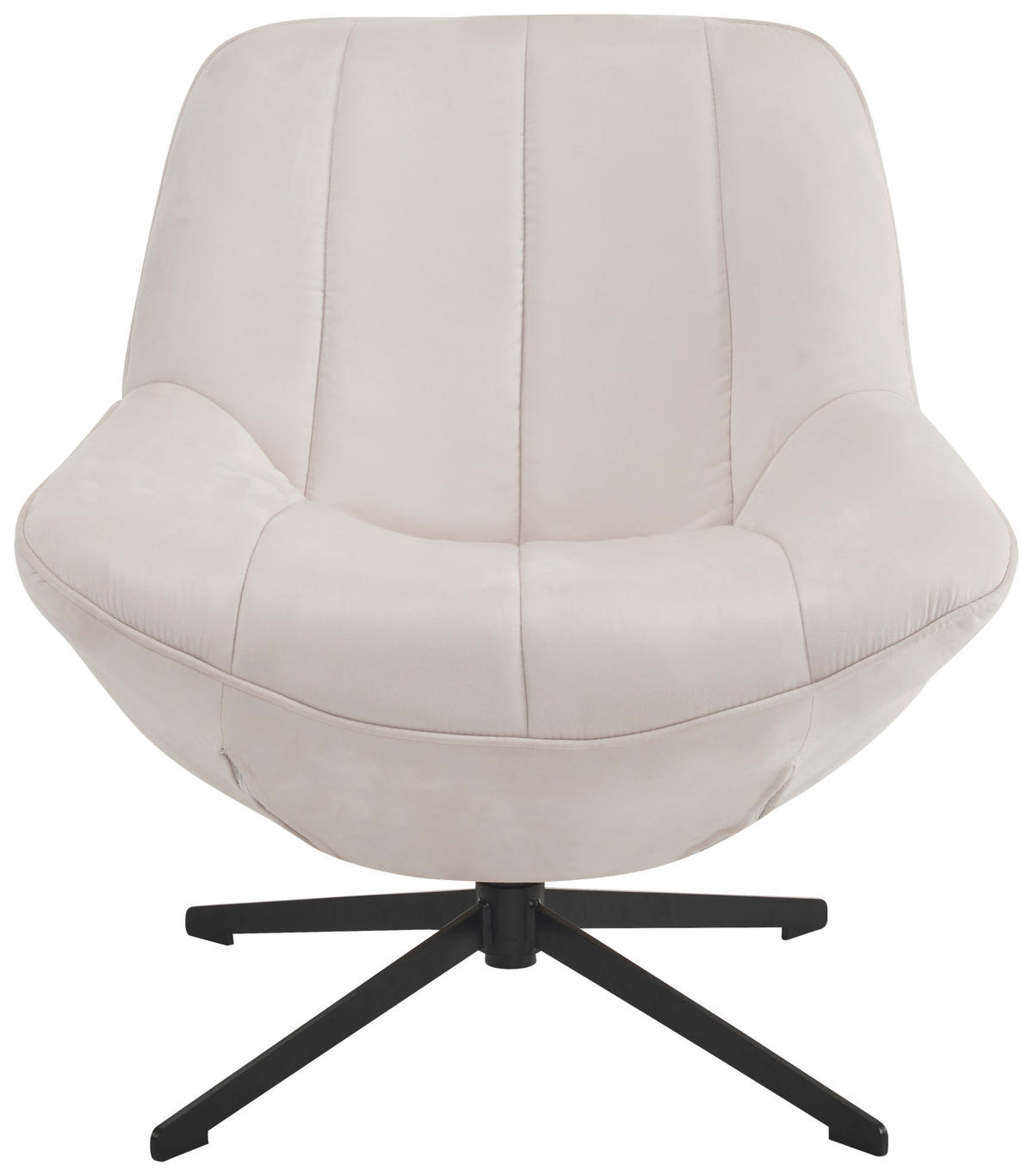 SESSEL Mikrofaser Creme    - Creme/Schwarz, MODERN, Textil/Metall (74/79/76cm) - MID.YOU