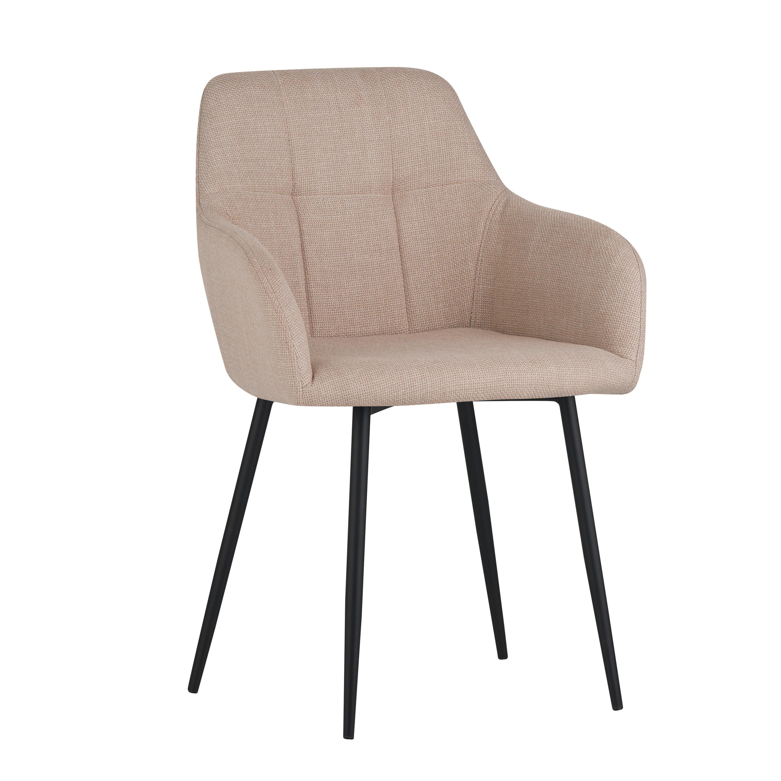 ŽIDLE S PODRUČKAMI, ocel, tkaná látka, béžová - černá/béžová, Moderní, kov/textil (55/84/61cm) - Livetastic