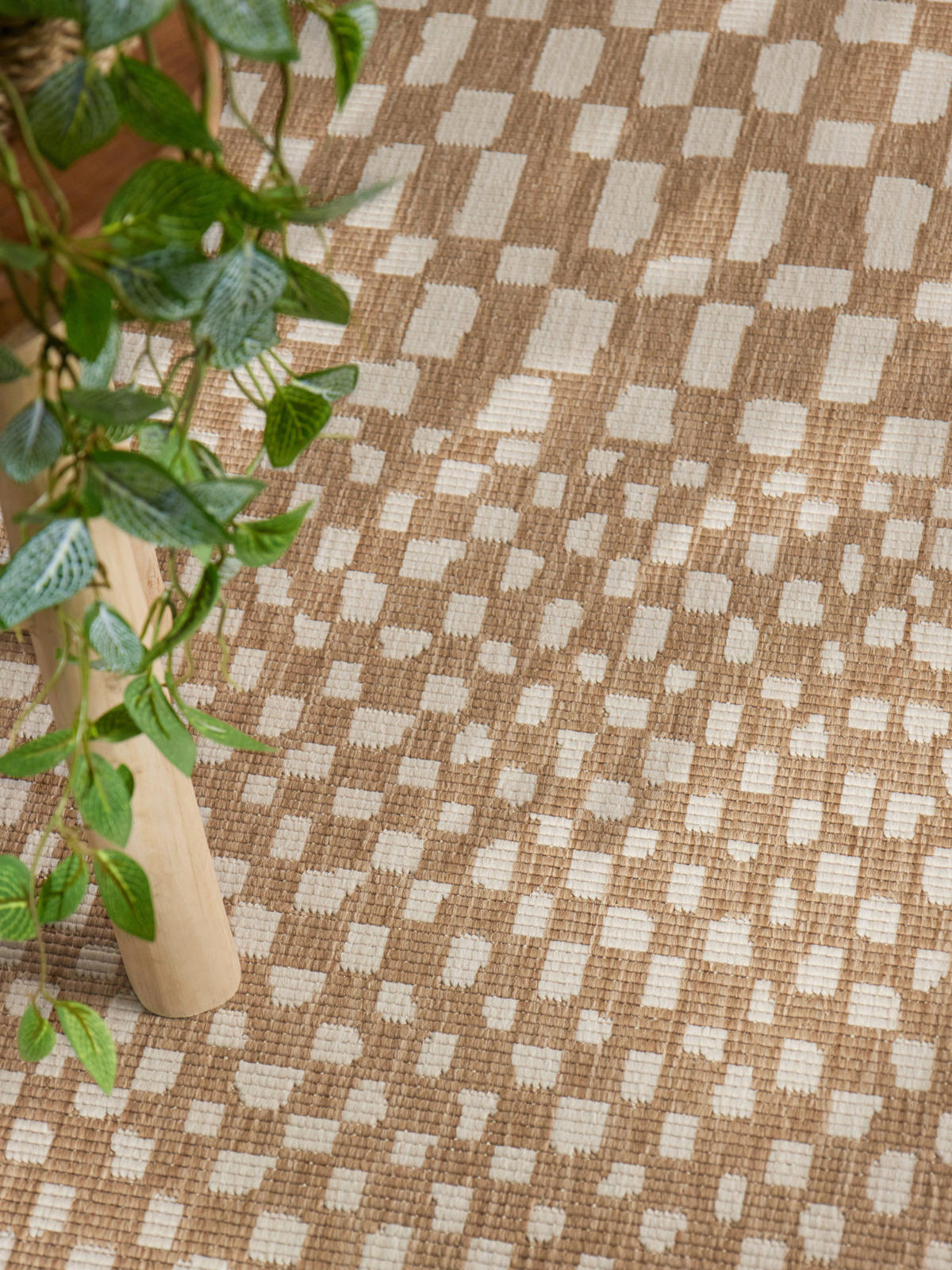 FLACHWEBETEPPICH 200/300 cm Haringey Weiß, Sandfarben rechteckig  - Sandfarben/Weiß, Design, Kunststoff (200/300cm)