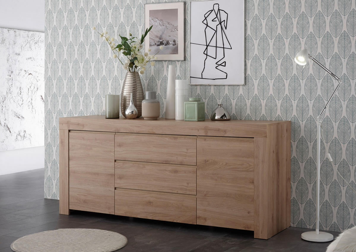 SIDEBOARD  in 184/81/42 cm  - Eichefarben, Design, Holzwerkstoff (184/81/42cm) - MID.YOU
