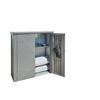 GERÄTESCHRANK - Grau, Basics, Metall (132/140/57cm) - Biohort