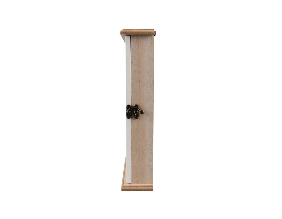 SCHLÜSSELKASTEN Naturfarben, Weiß  - Naturfarben/Weiß, Basics, Holzwerkstoff (20/30/6cm) - Milino
