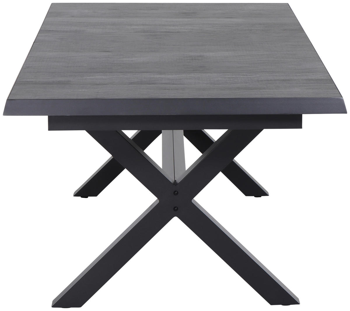 GARTENTISCH 200-265/100/77 cm Metall rechteckig  - Schieferfarben/Anthrazit, Basics, Keramik/Metall (200-265/100/77cm) - Siena Garden