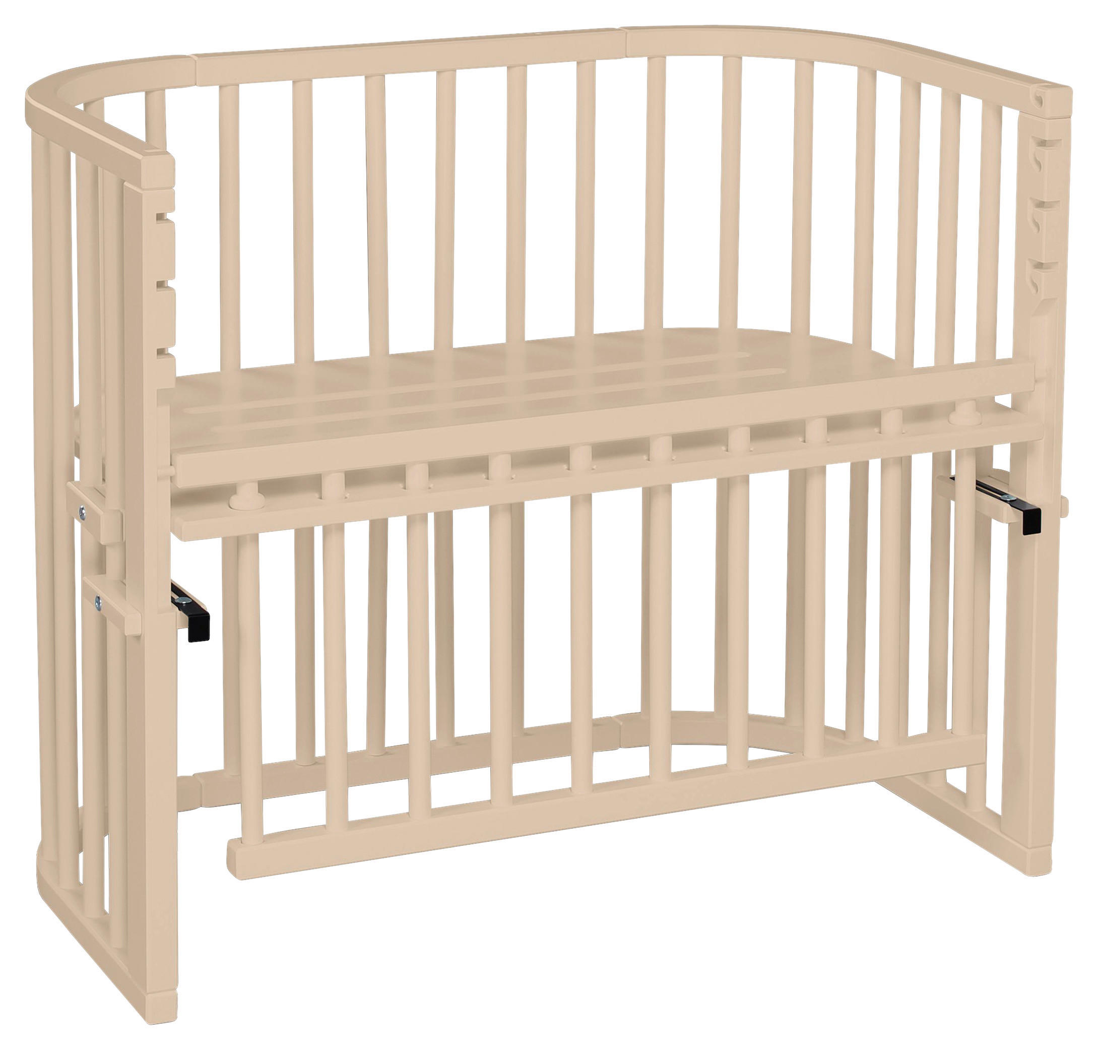 BEISTELLBETT 96/56,50/79 cm  - Beige, Basics, Holz (96/56,50/79cm) - Babybay