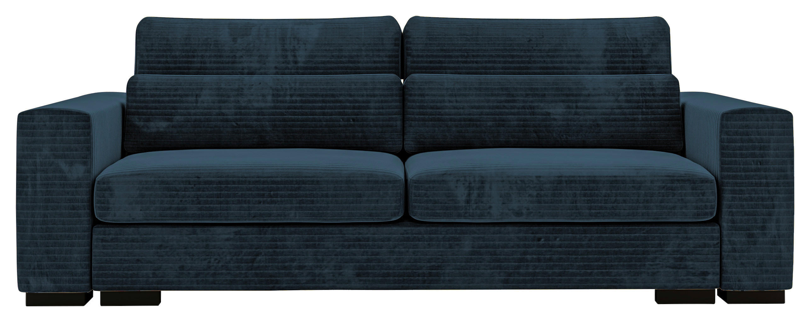 SCHLAFSOFA Flachgewebe Dunkelblau  - Schwarz/Dunkelblau, Konventionell, Kunststoff/Textil (235/80/120cm) - Carryhome