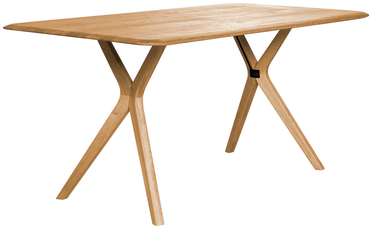 ESSTISCH Eiche vollmassiv rechteckig Eichefarben  - Eichefarben, KONVENTIONELL, Holz (160/90/76cm) - Linea Natura