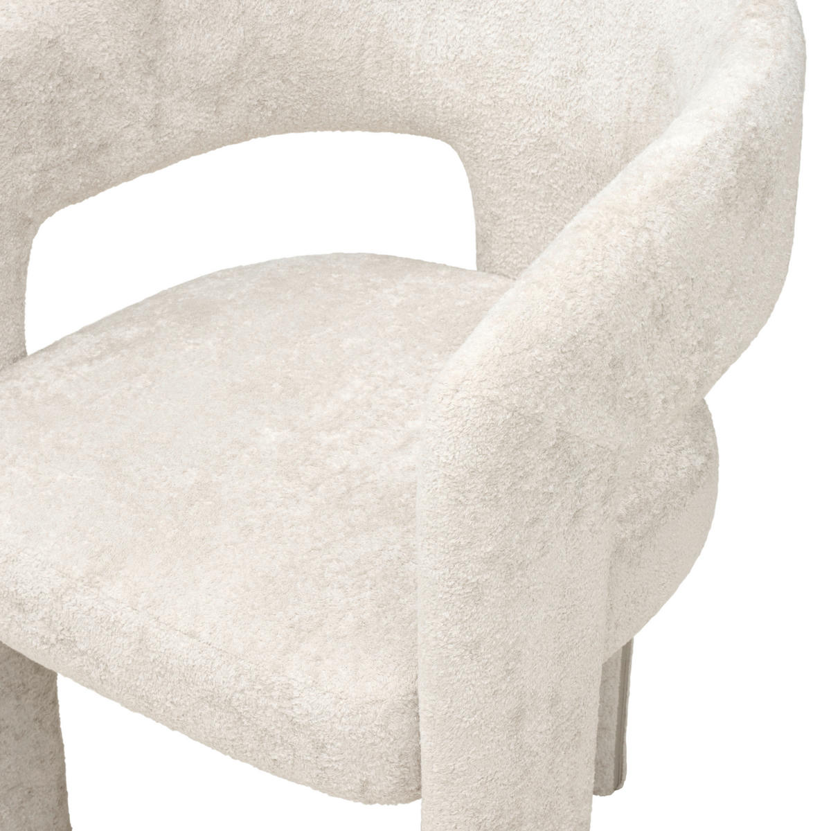 ARMLEHNSTUHL   Chenille  Grau  - Grau, MODERN, Textil/Metall (57/81,5/58cm) - MID.YOU