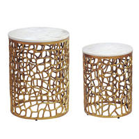  i sten 39/39/52,5 cm  - guldfärgad, Design, metall/sten (39/39/52,5cm) - Livetastic
