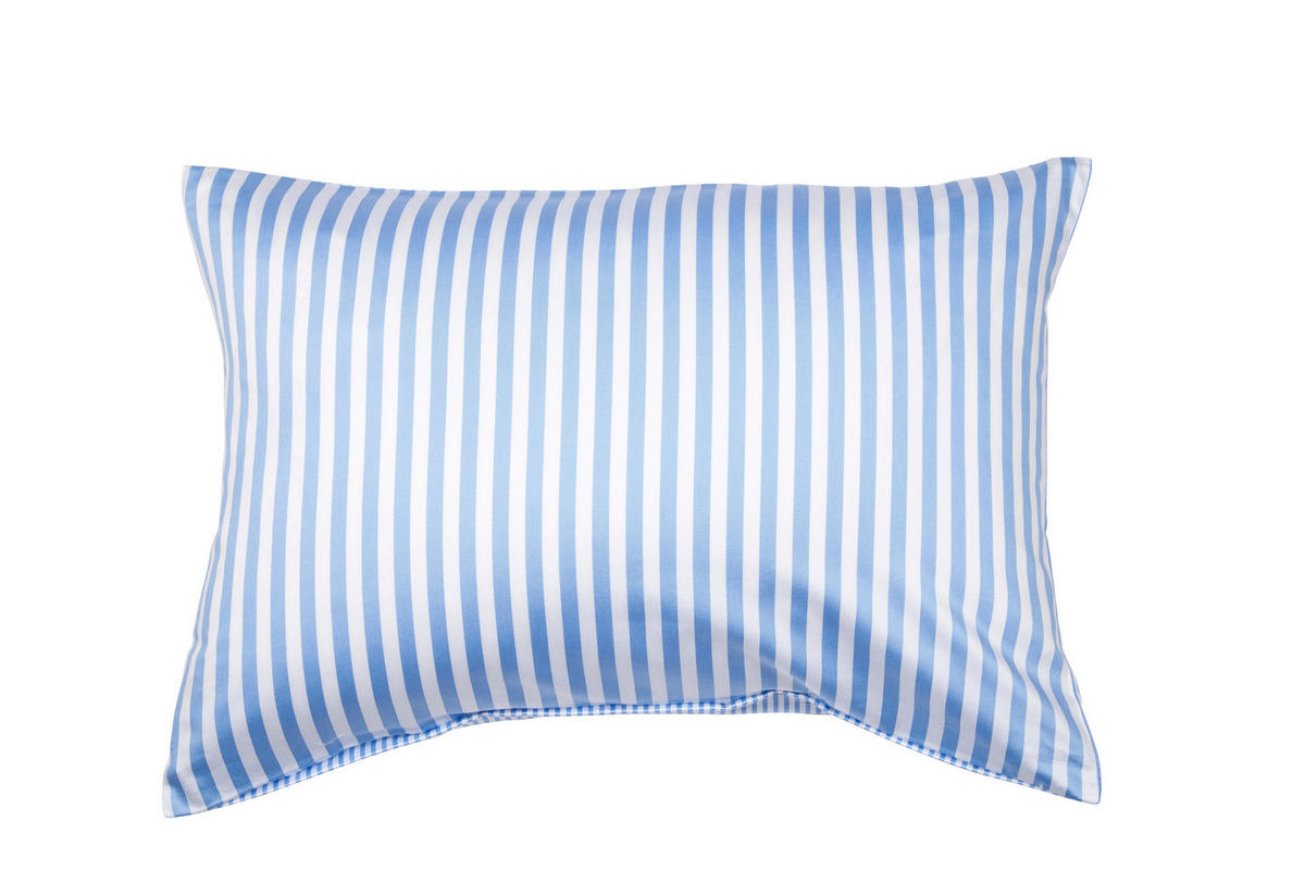 KISSENBEZUG Giorgio 40/60 cm  - Weiß/Hellblau, KONVENTIONELL, Textil (40/60cm) - Janine