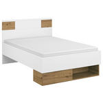 BETT 120/200 cm  in Weiß, Eiche Artisan  - Weiß/Eiche Artisan, KONVENTIONELL, Holzwerkstoff (120/200cm) - Xora