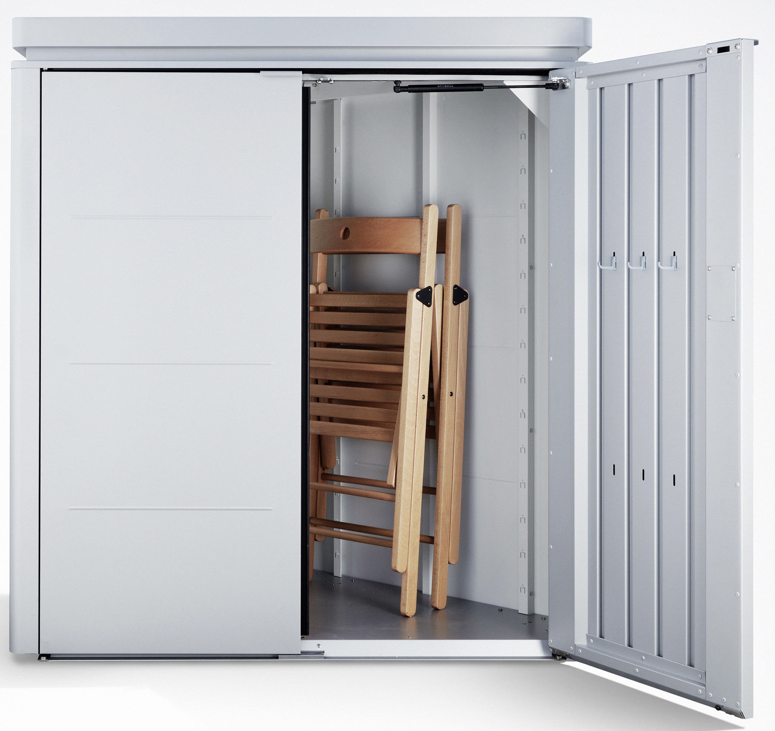 AUFBEWAHRUNGSBOX     - Silberfarben, Design, Metall (117/127/76cm) - Biohort