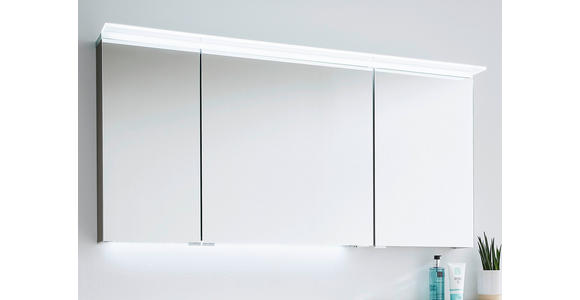 SPIEGELSCHRANK 130/66/15 cm - Chromfarben/Grau, Design, Glas/Holzwerkstoff (130/66/15cm) - Dieter Knoll