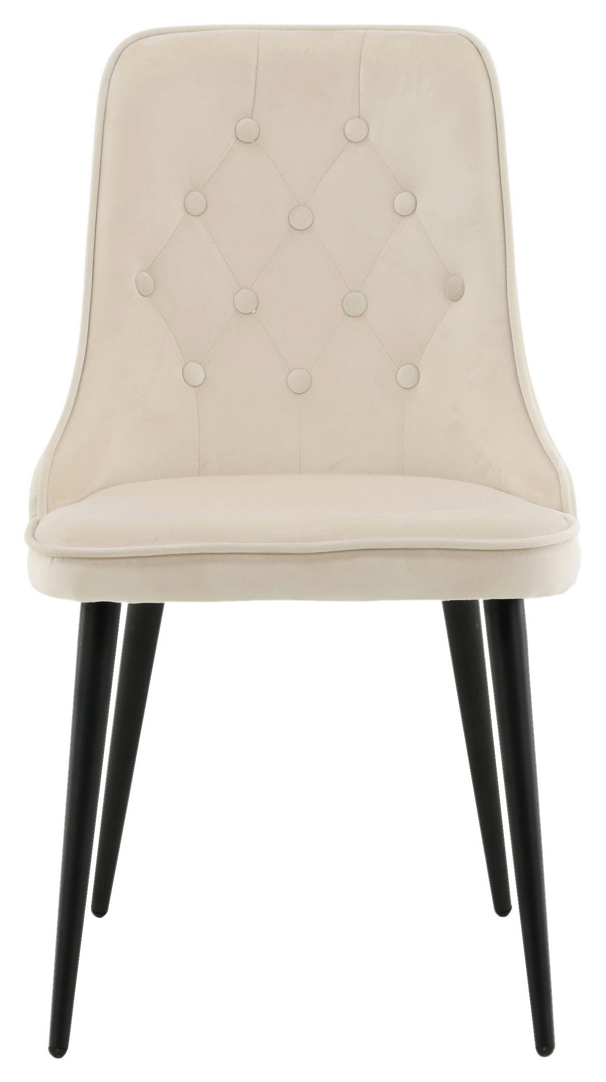STOLSET 2 styck stål vävt tyg  - beige/svart, Design, metall/textil (50/88.5/66cm) - Livetastic