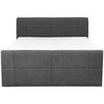 BOXSPRINGBETT 180/200 cm  in Anthrazit  - Anthrazit, KONVENTIONELL, Textil (180/200cm) - Carryhome