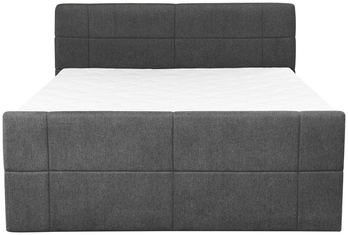 BOXSPRINGBETT 180/200 cm  in Anthrazit  - Anthrazit, Konventionell, Textil (180/200cm) - Carryhome