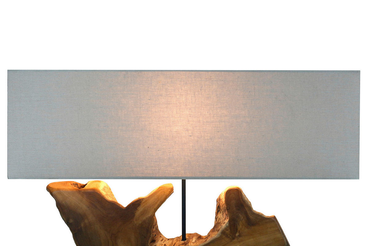 TISCHLEUCHTE 80/59/20 cm   - Beige/Schwarz, Design, Holz/Textil (80/59/20cm) - P & B